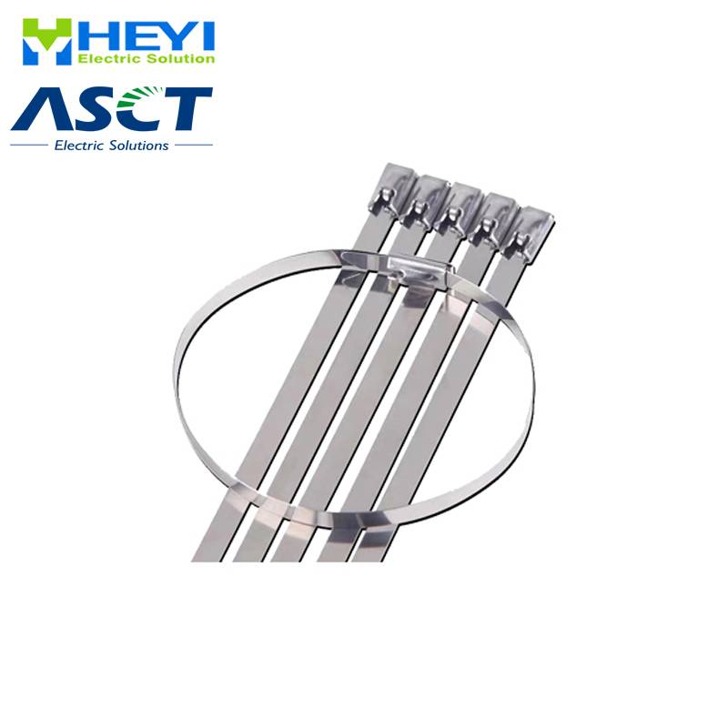 10pcs 10x100mm Ball Self-locking Stainless Steel Spray Cable Tie Multi-purpose Locking